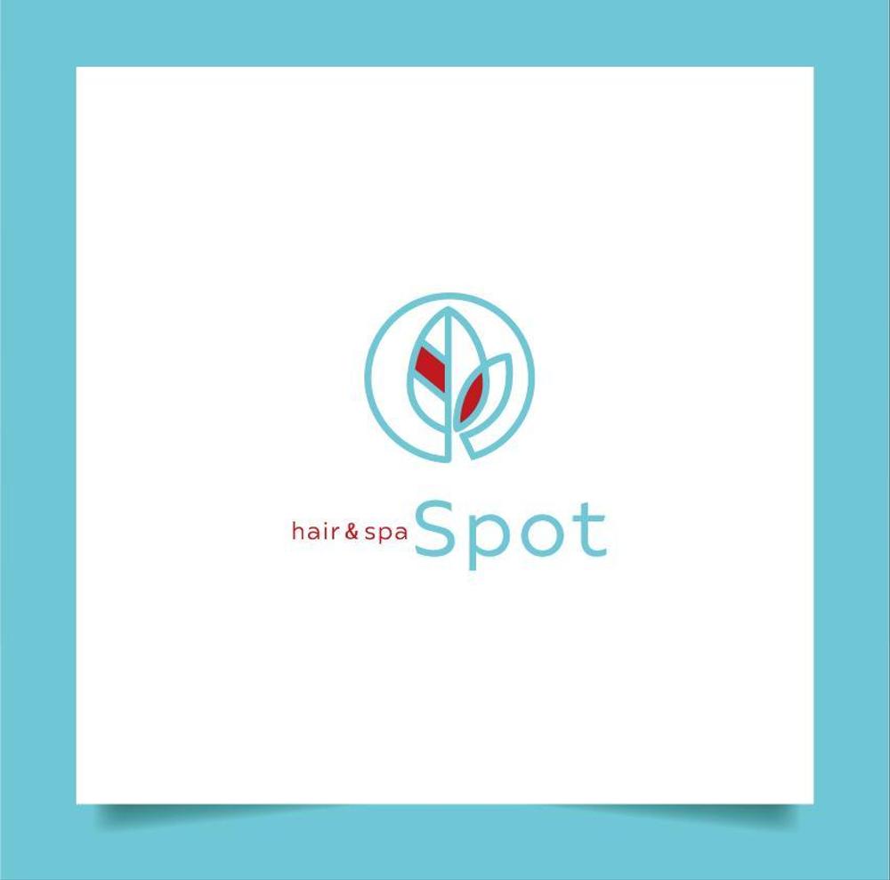 ☆★☆★　hair & spa Spot　美容室のロゴ　☆★☆★