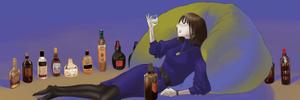 ぽーぽーあんだぎー ()さんの２８歳ウイスキー好き女子のSNS＆ブログの吹き出し用アイコンやイラスト制作への提案