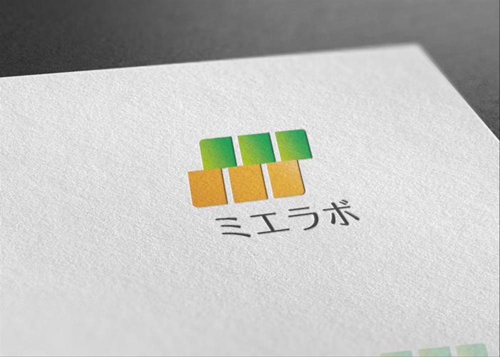 新たに設立した社内研究所「ミエラボ」のロゴ作成