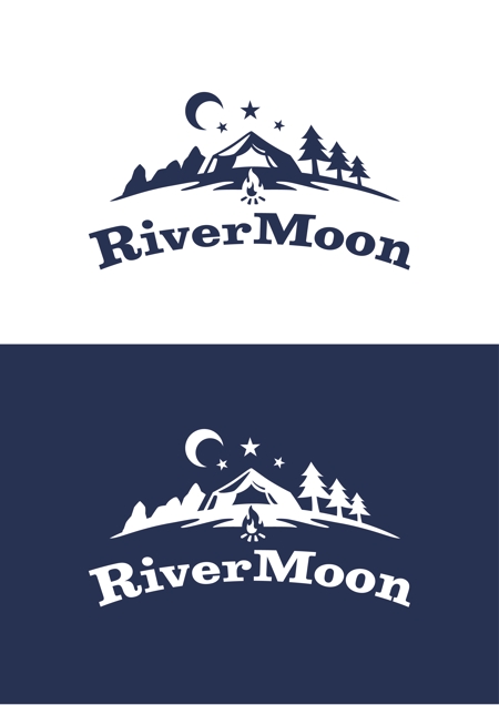 m-hosoda (miomiopom_1008)さんのアウトドアショップ『River　Moon』のロゴへの提案
