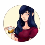 田辺誠 (Crasdusk)さんの２８歳ウイスキー好き女子のSNS＆ブログの吹き出し用アイコンやイラスト制作への提案