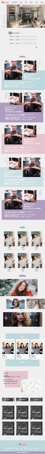 NanaKutani (NanaKutani)さんの美容室トップデザイン募集（デザイン作成１ページのみ）（大規模サイト制作）への提案