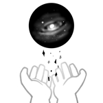 riobi (riobi)さんの手のひらに宇宙のイラストへの提案