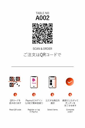 O.N (noliiiiii)さんのテーブルオーダーシステムのQRシールのデザインのお願いへの提案