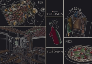 Libra  (5f07b6aec4d72)さんの創業28年お魚ワインバル・イタリアン「TOSCANA」の看板製作への提案
