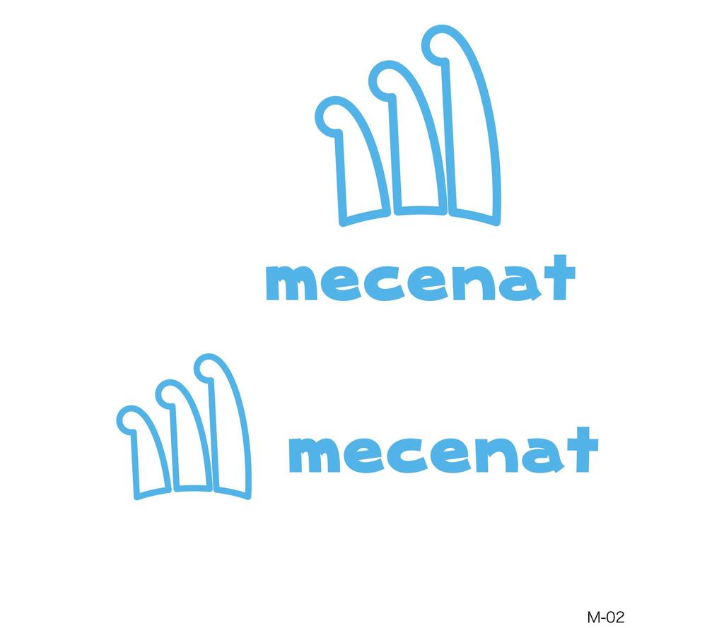 「mecenat」のロゴ作成