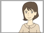 AsahiHomeOffice (Asahi)さんの地域情報ブログ執筆者（女性）のキャラクターデザインへの提案