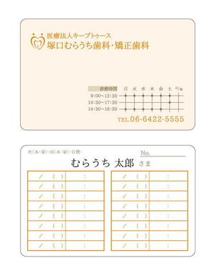 Mac (ChisakoM)さんの歯科医院の診察券のデザインへの提案