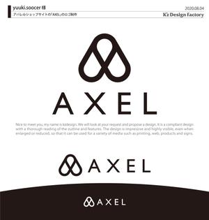 K'z Design Factory (kzdesign)さんのアパレルショップサイトの「AXEL」のロゴへの提案