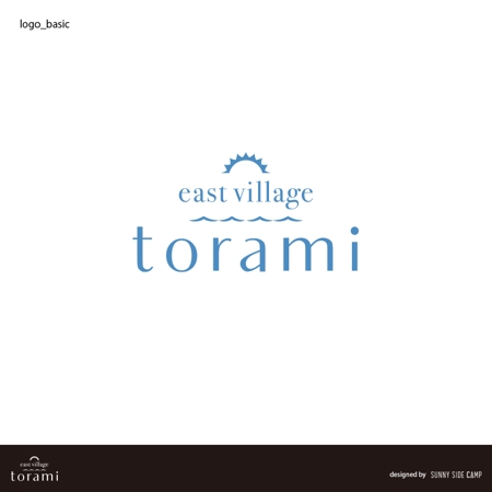 SSC (riicocco)さんの貸別荘「east village torami」のロゴへの提案