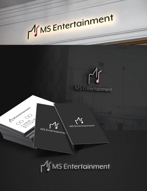 D.R DESIGN (Nakamura__)さんの音楽事務所「MSエンタテインメント」のロゴへの提案