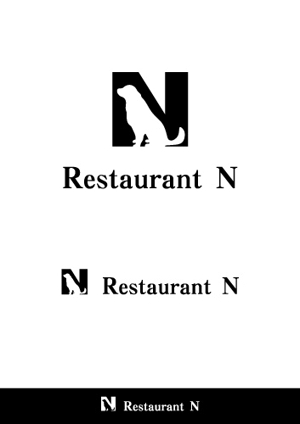 ヘブンイラストレーションズ (heavenillust)さんの新規オープン予定 ドッグラン併設レストラン「Restaurant N」の店舗ロゴの製作を御願いしますへの提案