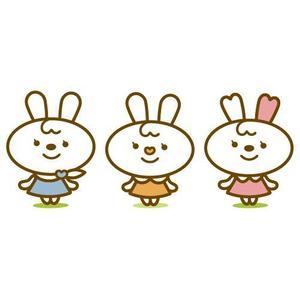 Jelly (Jelly)さんの新規開業する耳鼻科のクリニックの「うさぎの三姉妹」のキャラクターデザインへの提案