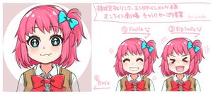 みんちゃ (minchacha)さんの声優事務所オンラインコンテンツに出演する女の子キャライラスト（1体3表情）依頼への提案