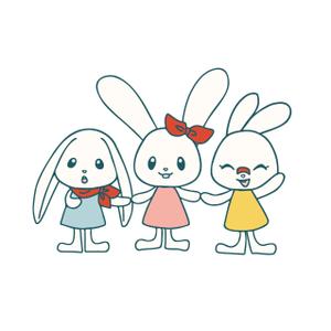 清水 勇太 (yuta__shimizu_)さんの新規開業する耳鼻科のクリニックの「うさぎの三姉妹」のキャラクターデザインへの提案
