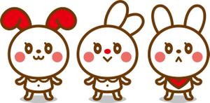 nougo (noguo3)さんの新規開業する耳鼻科のクリニックの「うさぎの三姉妹」のキャラクターデザインへの提案