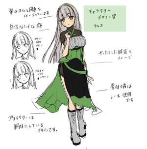もぷ (mopu_)さんのファンタジーRPGで使用するキャラクターデザイン+立ち絵イラスト1点 その2/3への提案