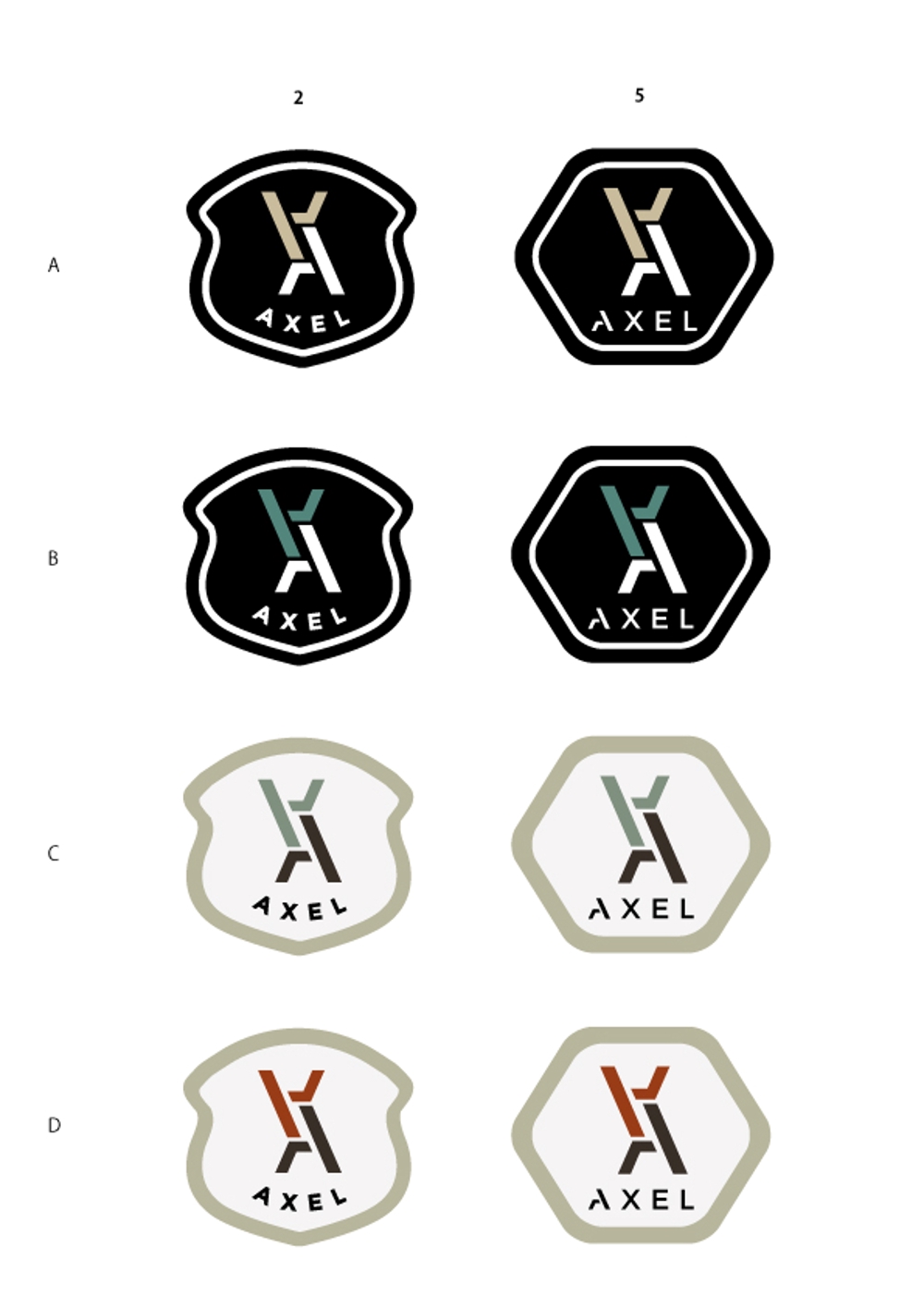 アパレルショップサイトの「AXEL」のロゴ