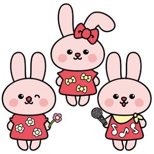 ＭＴＩソーシャルワークス (mti-socialworks)さんの新規開業する耳鼻科のクリニックの「うさぎの三姉妹」のキャラクターデザインへの提案