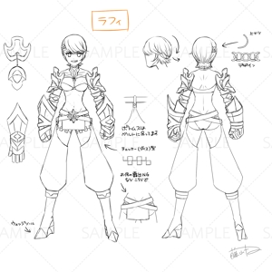 藤山キヌ (fujiyama_kinu)さんのファンタジーRPGで使用するキャラクターデザイン+立ち絵イラスト1点 その1/3への提案