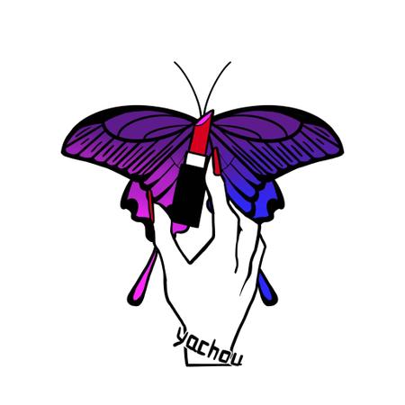 taduti38さんのYouTubeチャンネル「日本夜蝶の会」のロゴへの提案