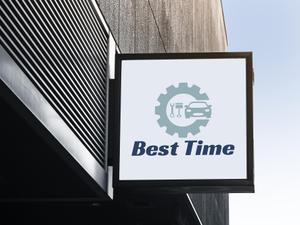 sriracha (sriracha829)さんの自動車整備工場兼パーツ販売　Best Timeのロゴへの提案