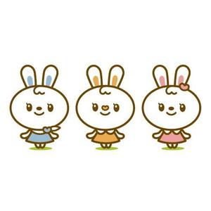 Jelly (Jelly)さんの新規開業する耳鼻科のクリニックの「うさぎの三姉妹」のキャラクターデザインへの提案