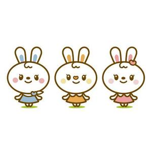 Jelly (Jelly)さんの新規開業する耳鼻科のクリニックの「うさぎの三姉妹」のキャラクターデザインへの提案
