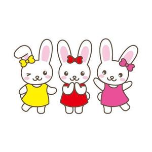 hiromintさんの新規開業する耳鼻科のクリニックの「うさぎの三姉妹」のキャラクターデザインへの提案