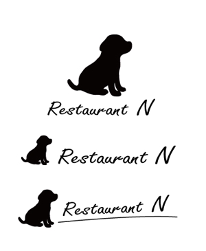 gaho (putiputi)さんの新規オープン予定 ドッグラン併設レストラン「Restaurant N」の店舗ロゴの製作を御願いしますへの提案