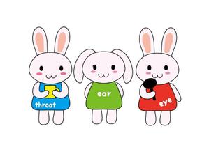 もものあ (momonoir6321)さんの新規開業する耳鼻科のクリニックの「うさぎの三姉妹」のキャラクターデザインへの提案