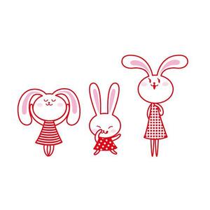 marukei (marukei)さんの新規開業する耳鼻科のクリニックの「うさぎの三姉妹」のキャラクターデザインへの提案
