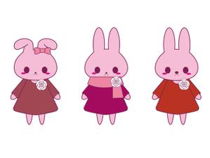 Rabbyさんの新規開業する耳鼻科のクリニックの「うさぎの三姉妹」のキャラクターデザインへの提案