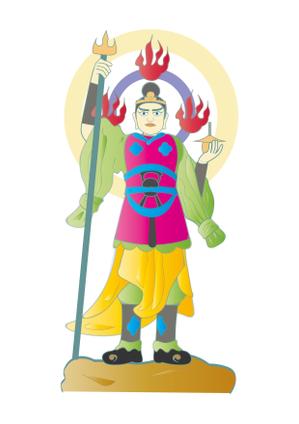 SDL ()さんの寺院の御朱印のキャラクター２　毘沙門天様への提案