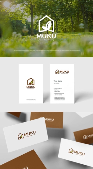 Karma Design Works (Karma_228)さんの自然素材を使った新規住宅事業「MUKU」のロゴへの提案