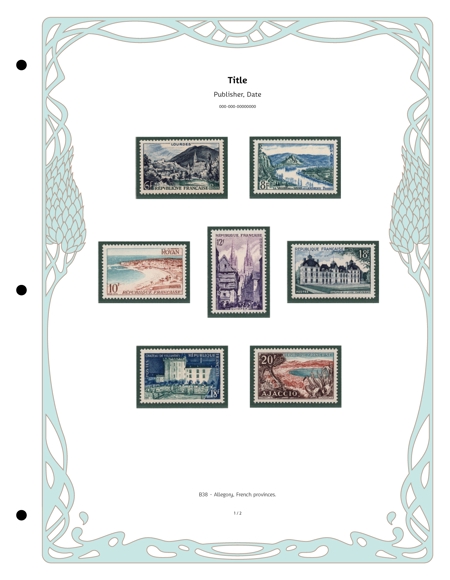 HIRAISO SIMONE (uramadara-h)さんの切手帳のリーフを飾るアール・ヌーヴォーな飾り罫への提案