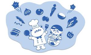 たぬまる (hihappy)さんの園紹介「栄養満点の給食で免疫力アップ！」のおしゃれなイラストへの提案