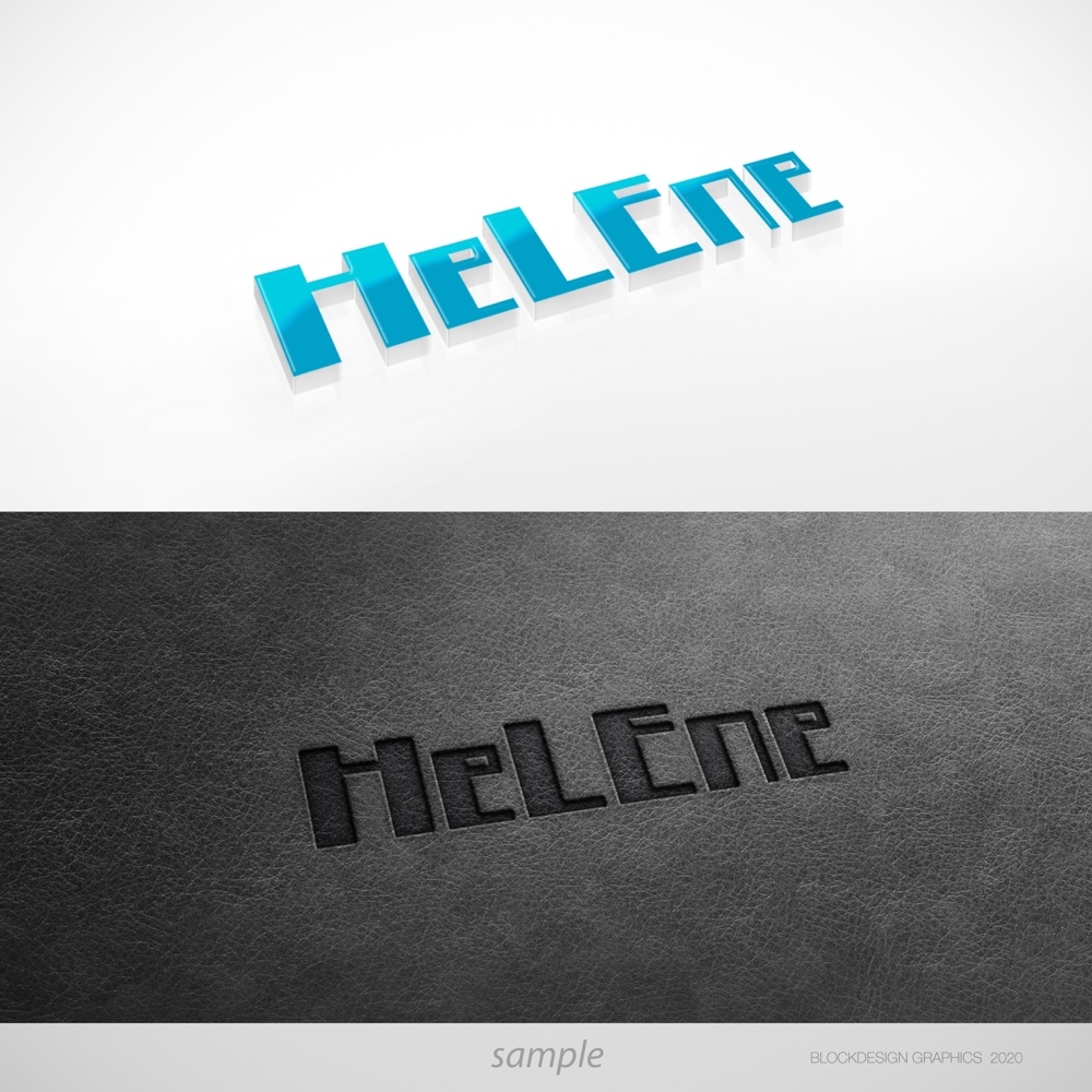 アパレルブランド「HeLEne」のブランドロゴ（商標登録予定なし）