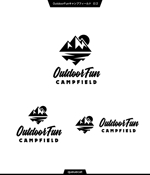 queuecat (queuecat)さんのキャンプ場「OutdoorFunキャンプフィールド」ロゴとロゴマークの一体化したものへの提案