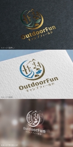 mogu ai (moguai)さんのキャンプ場「OutdoorFunキャンプフィールド」ロゴとロゴマークの一体化したものへの提案