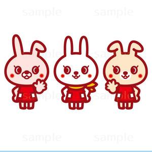 THE_watanabakery (the_watanabakery)さんの新規開業する耳鼻科のクリニックの「うさぎの三姉妹」のキャラクターデザインへの提案