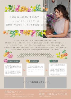 椎名ふよ (ofumi682)さんのアート作品のレンタルサービスのチラシへの提案