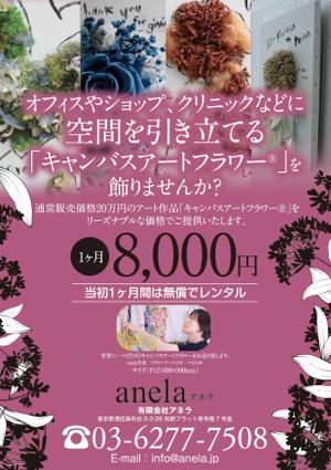 akakidesign (akakidesign)さんのアート作品のレンタルサービスのチラシへの提案
