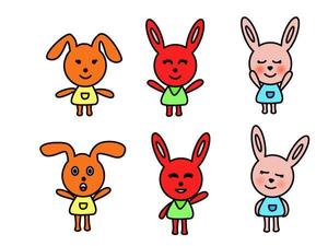 市原 稔也 (haniwa-hana)さんの新規開業する耳鼻科のクリニックの「うさぎの三姉妹」のキャラクターデザインへの提案