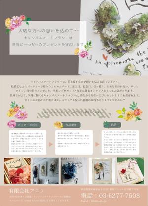 椎名ふよ (ofumi682)さんのアート作品のレンタルサービスのチラシへの提案