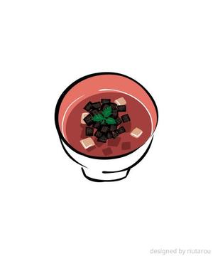 riutarou ()さんの海苔の入ったお吸い物のイラストへの提案