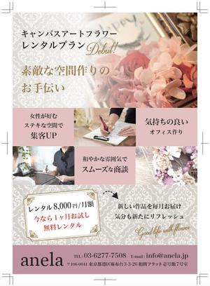 melia (meliadesign)さんのアート作品のレンタルサービスのチラシへの提案