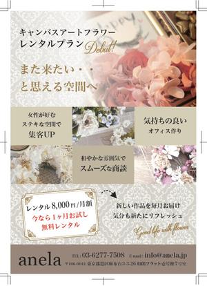 melia (meliadesign)さんのアート作品のレンタルサービスのチラシへの提案