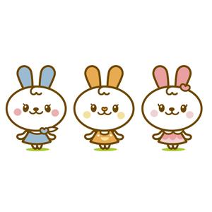 Jelly (Jelly)さんの新規開業する耳鼻科のクリニックの「うさぎの三姉妹」のキャラクターデザインへの提案