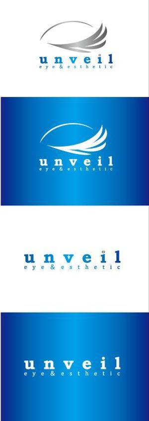 レテン・クリエイティブ (tattsu0812)さんのeye＆esthetic「unveil」アンベールの文字及びロゴと株式会社プレジールの文字及びロゴへの提案